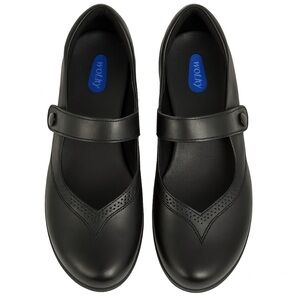 🆕👠 $169 Wolky Black Leather Mary Janes Women’s Flats EUR 36 US 5.5 Comfort Shoes